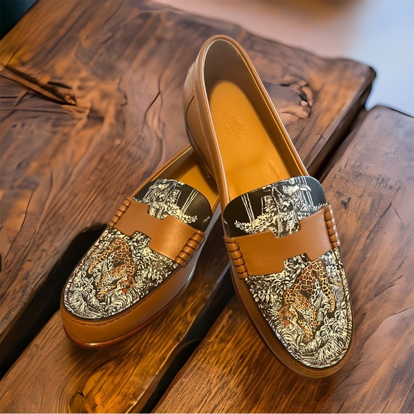 HERMES New Equateur Tatouage Kennedy Loafer Moccasins Shoes Made in Italy - Picture 15 of 16